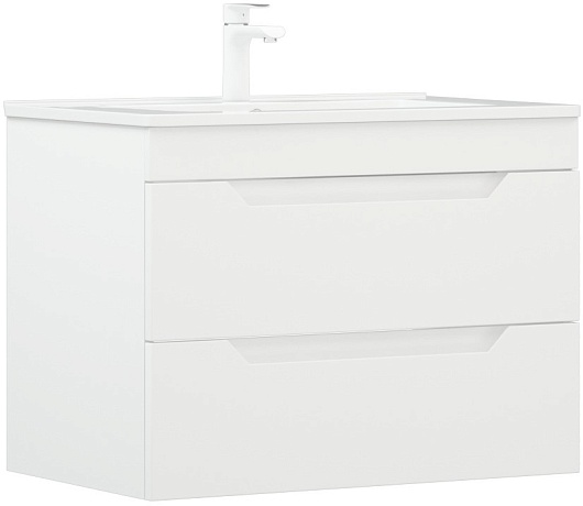 Corozo Тумба под раковину Юта 75 Z2 подвесная белая – фотография-2